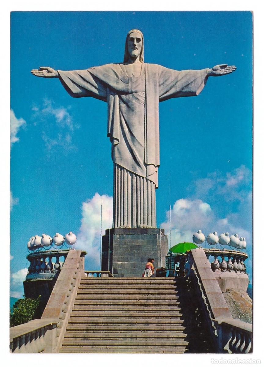 Cartoline: BRASIL TUR&Iacute;STICO / R&Iacute;O DE JANEIRO - GB / CRISTO REDENTOR NO ALTO DO CORCOVADO