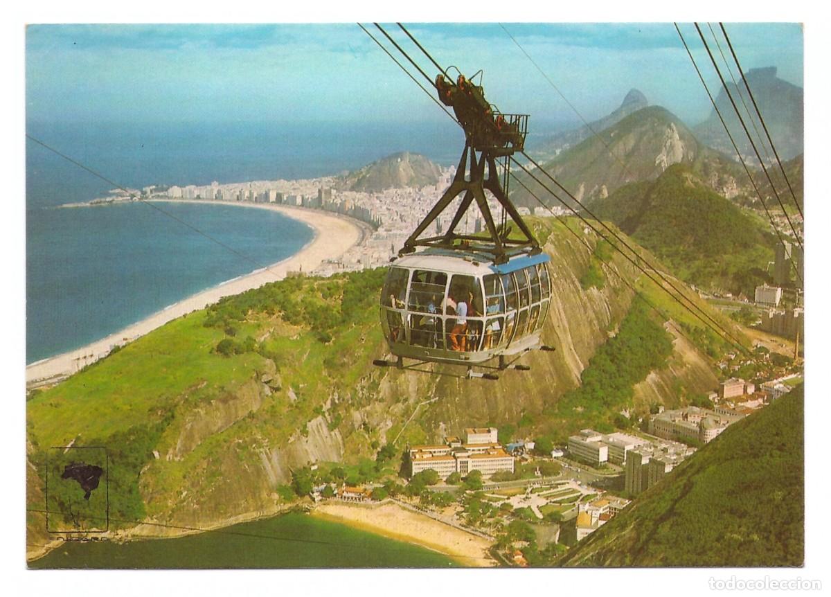 Cartoline: BRASIL / R&Iacute;O DE JANEIRO / PANORAMA VISTO DO ALTO DO P&Atilde;O DE A&Ccedil;UCAR - PRAIA VERMELHA E COPACABANA
