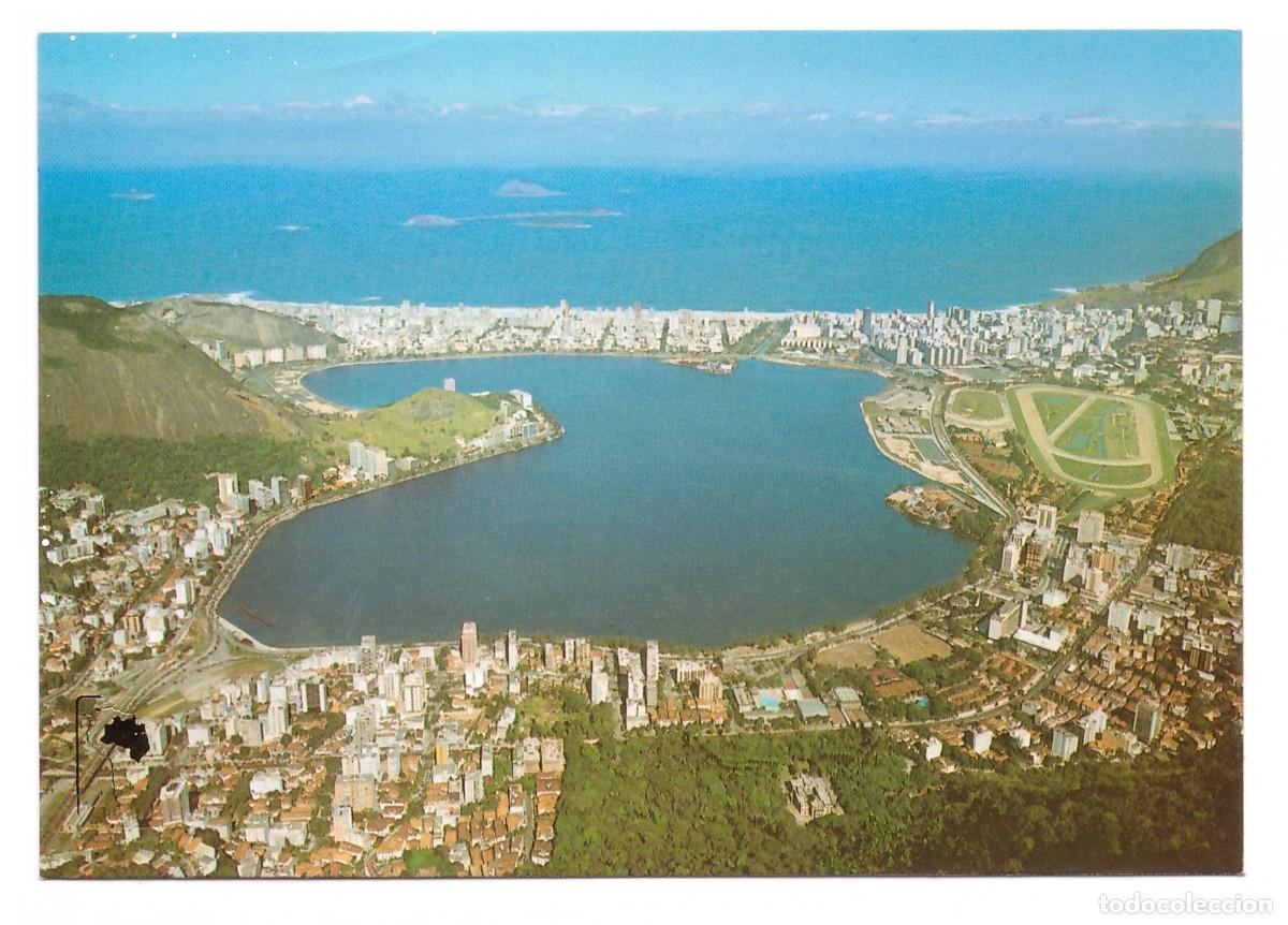 Cartoline: BRASIL / R&Iacute;O DE JANEIRO - RJ / LAGOA RODRIGO DE FREITAS E HIP&Oacute;DROMO DA G&Aacute;VEA