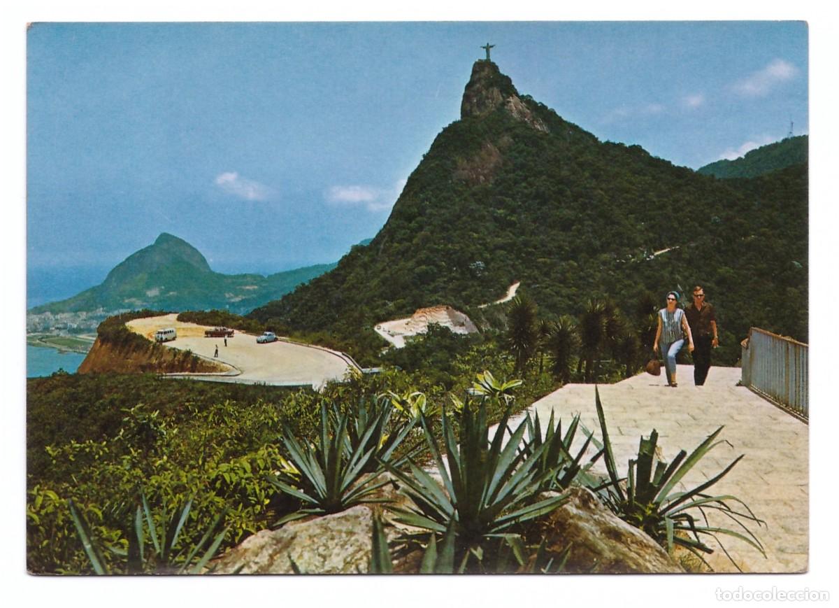 Cartoline: BRASIL TUR&Iacute;STICO / R&Iacute;O DE JANEIRO - GB / VISTA DO CORCOVADO DO PARADOURO DA DONA MARTA