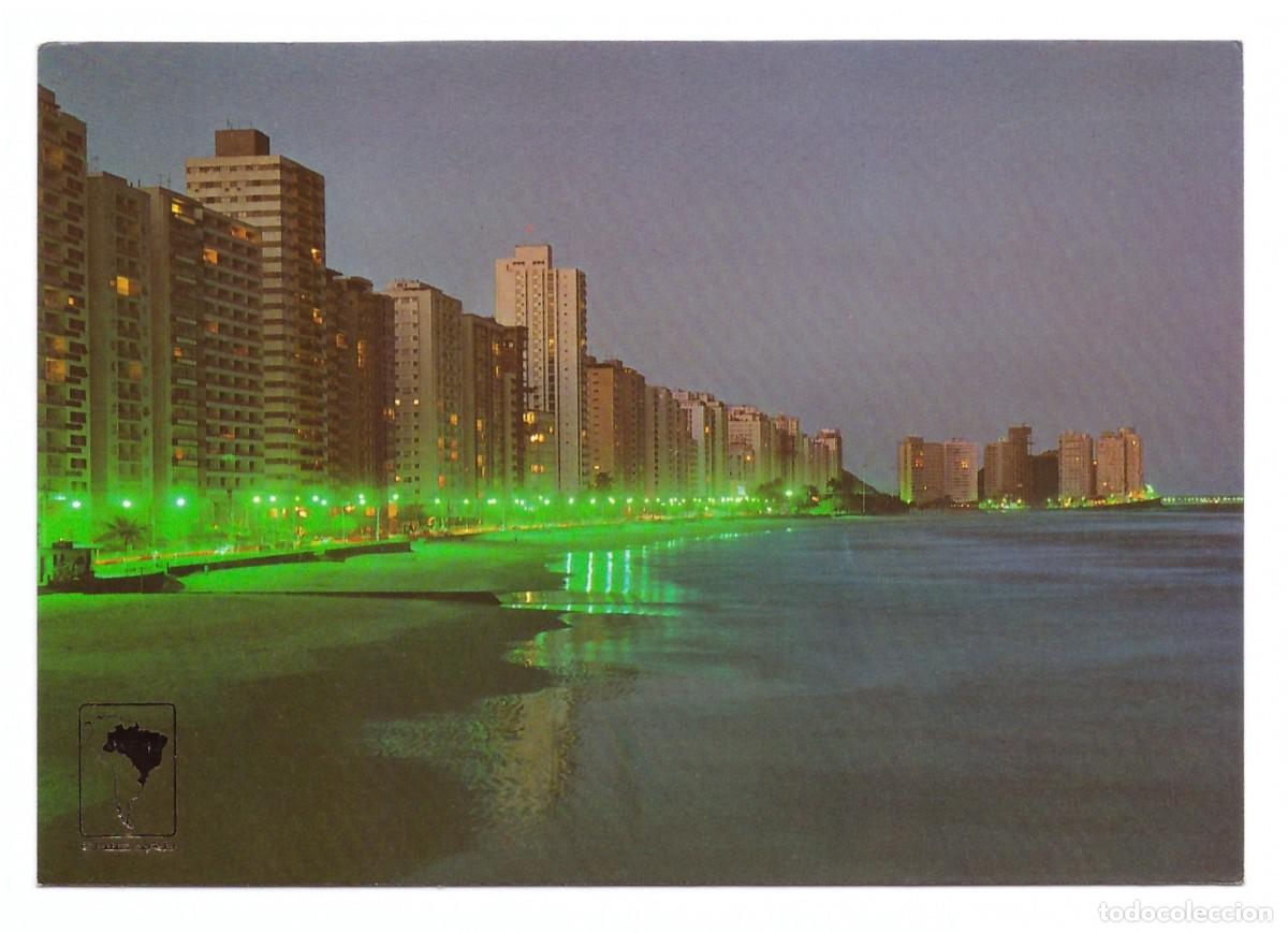 Cartes Postales: BRASIL / GUARUJ&Aacute; - SP / VISTA NOTURNA - PRAIA DAS PITANGUEIRAS