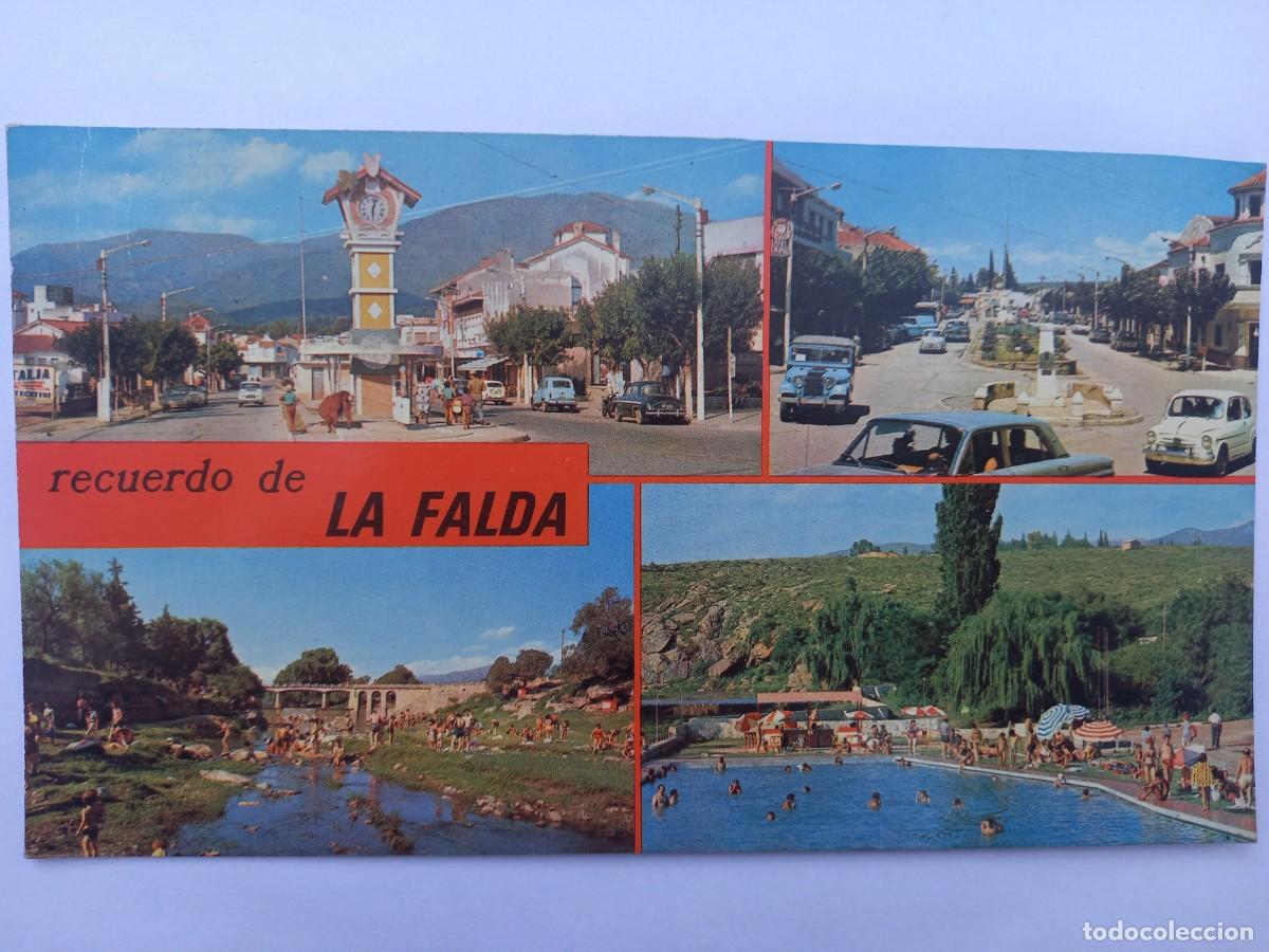Postais: CORDOBA LA FALDA, PILETA MUNICIPAL AVENIDA DE ACCESO BALNEARIO MANCEBO, RELOJ CUCU. EDICOLOR N&deg; 2954
