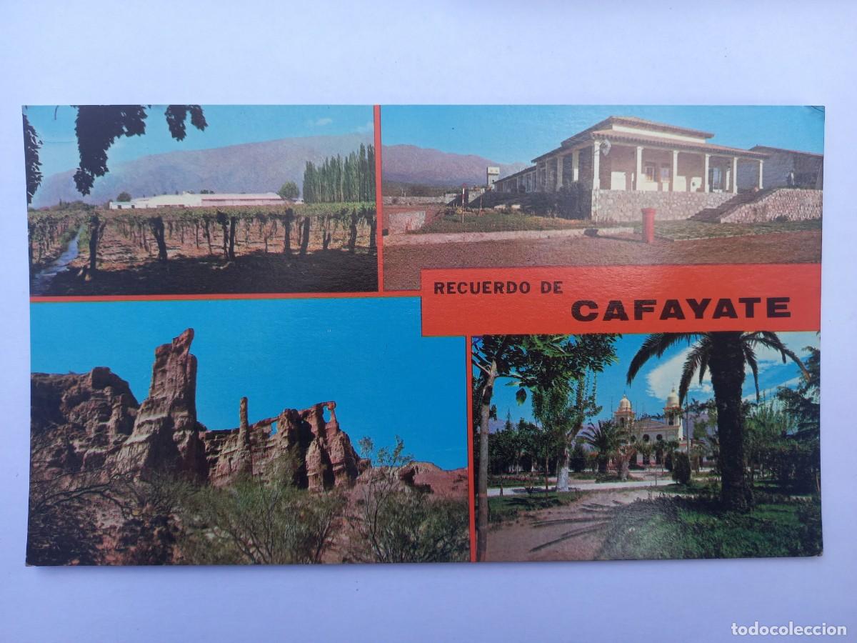 Postais: CAFAYATE SALTA, HOTEL DE TURISMO, FINCA VI&Ntilde;ATERA, PLAZA Y VISTA DE LOS VALLES CALCHAQUIES. ARGENTINA
