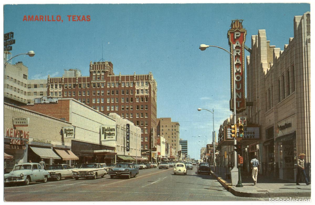 Postais: AMARILLO (Texas)_Polk Street [varios teatros]_Baxter Lane