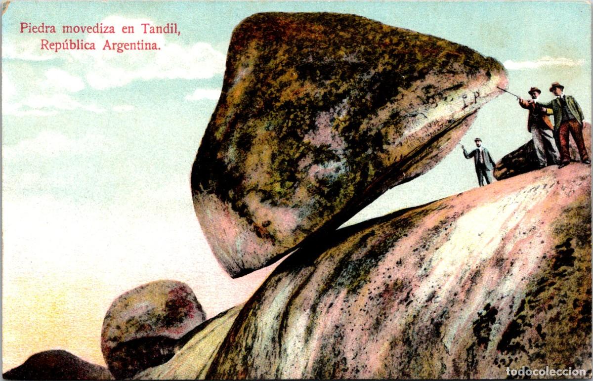 Cartoline: Argentina - Piedra movediza en Tandil - Ed. Carmelo Ibarra n&ordm; 12 - 138x88mm
