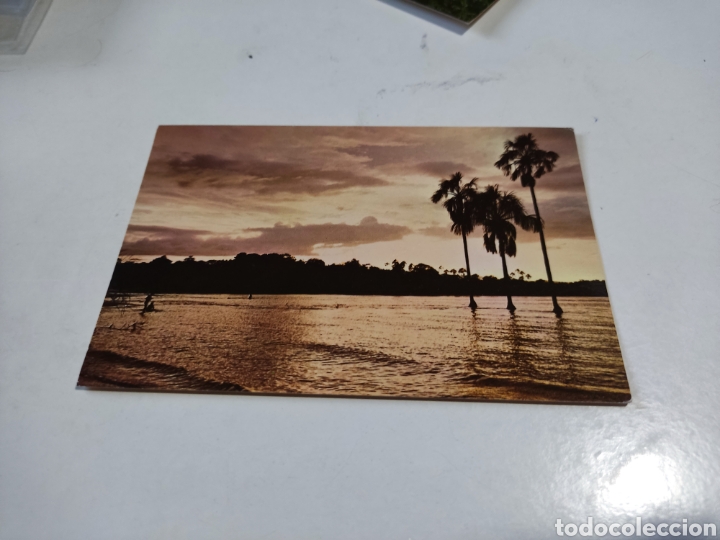 Postais: Postal atardecer en la laguna, Canaima, Venezuela