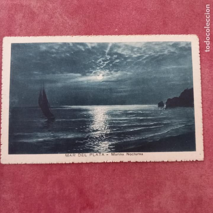 Cartoline: Postal Mar del Plata Marina nocturna Rep&uacute;blica Argentina P2