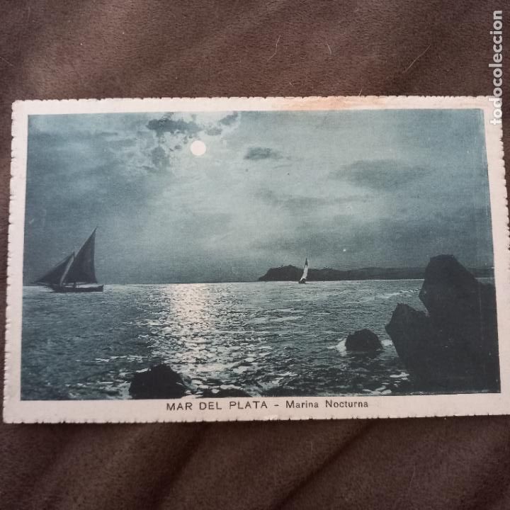 Cartoline: Postal Mar del Plata Marina nocturna Rep&uacute;blica Argentina P2