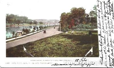Postales: Estados Unidos & Marcofilia, Filadelfia; R&iacute;o Drive, Parque Fairmount, Doylestown a Aschau Prien 1904