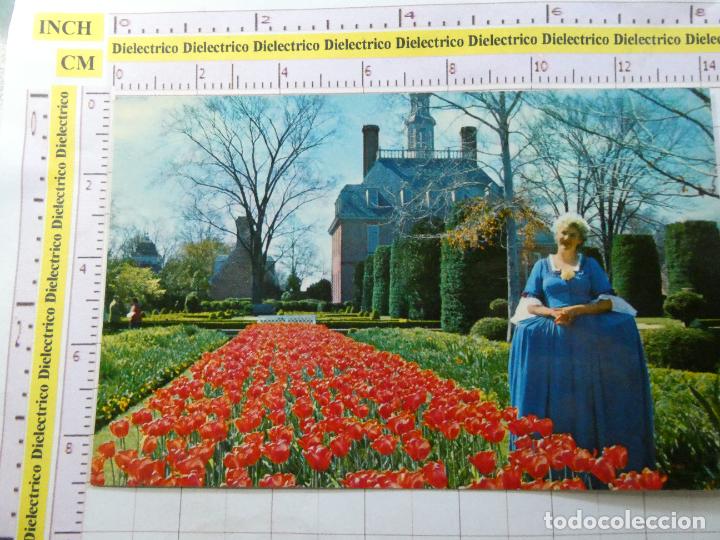 Postcards: ANTIGUA POSTAL DE ESTADOS UNIDOS. GOVERNOR'S PALACE GARDENS MUJER WILLIAMSBURG VIRGINIA 259
