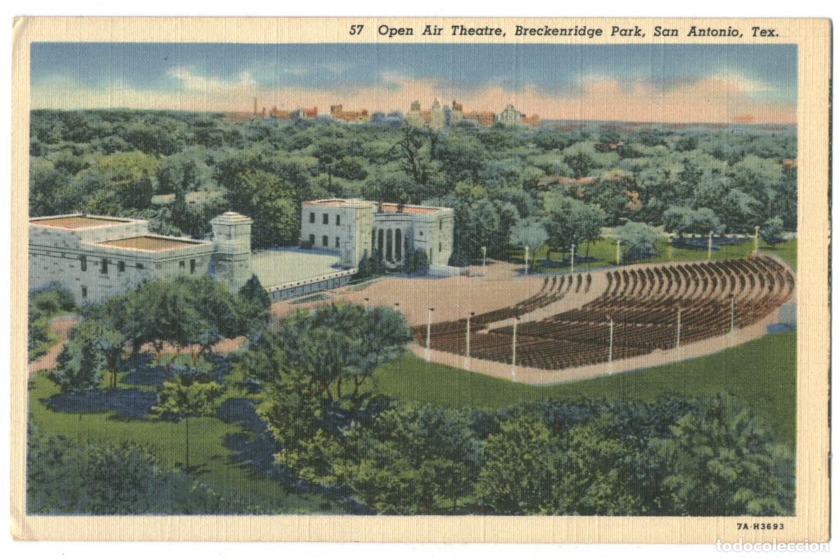 Cartoline: SAN ANTONIO [teatros Texas]_Brackenridge Park, Open Air Theatre_C.T. Art Colortone & Weiner News