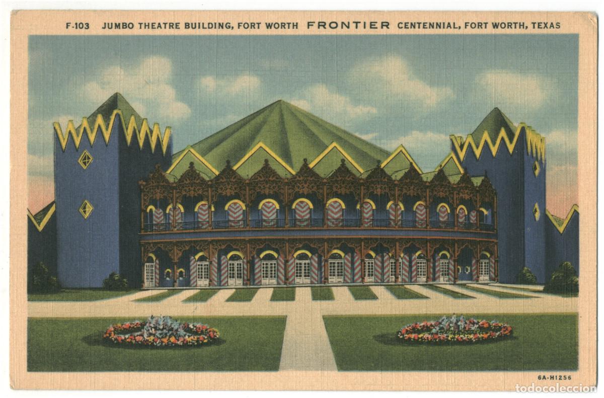 Cartoline: FORT WORTH [Texas]_Jumbo Theatre_C.T. Art Colortone & Dallas Post Card