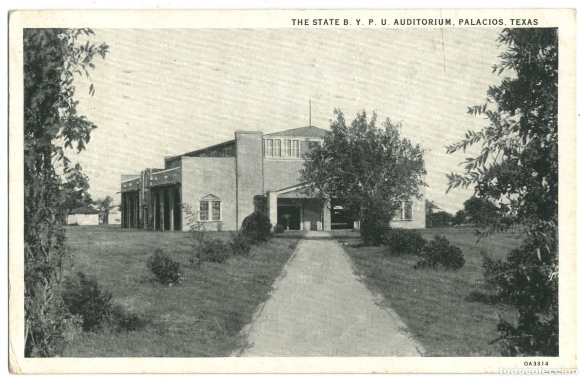 Cartoline: PALACIOS [Texas]_State B. P. U. Auditorium_C.T. American Art & Muriel's Novelty