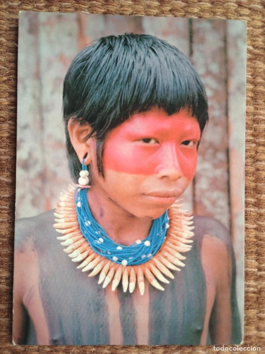 Cartoline: BRASIL NATIVO - NI&Ntilde;O TXUCARRAMAE - RESERVA INDIGENA DE XINGU