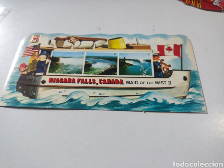 Postales: Postal troquelada barca Ni&aacute;gara Falls, Canad&aacute; - Foto 1