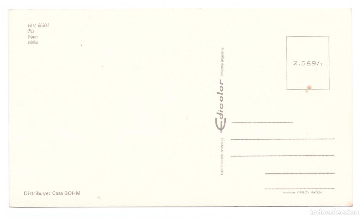 Postales: ARGENTINA&bull; VILLA GESELL &bull; OLAS - Foto 2