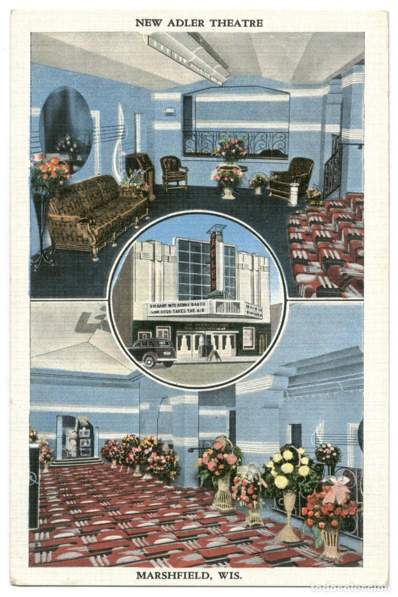Cartoline: MARSHFIELD [Wisconsin]_Adler Theatre_E. C. Kropp
