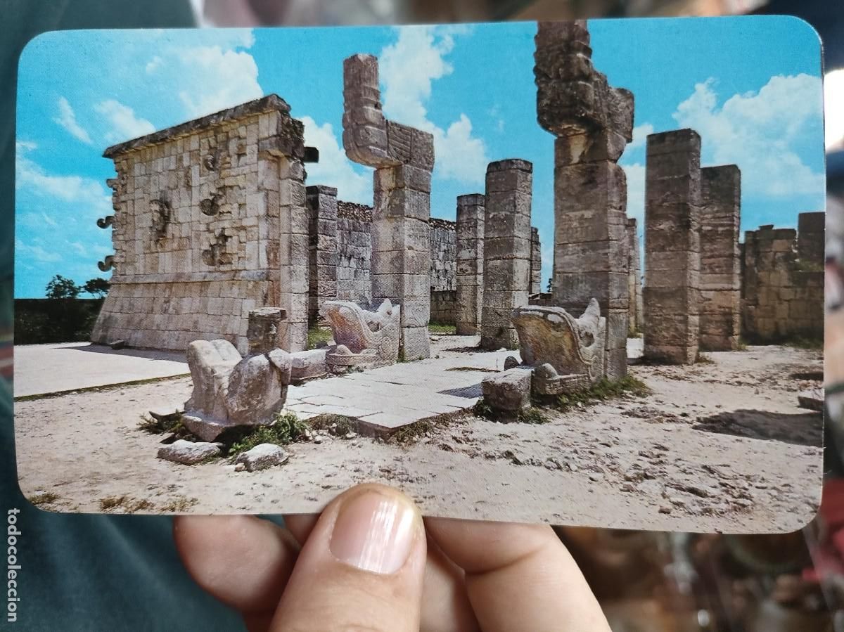 Postcards: Postal M&Eacute;XICO Chich&eacute;n Itz&aacute; YUCAT&Aacute;N El Chaco Mool Frente al Templo de los Guerreros SC