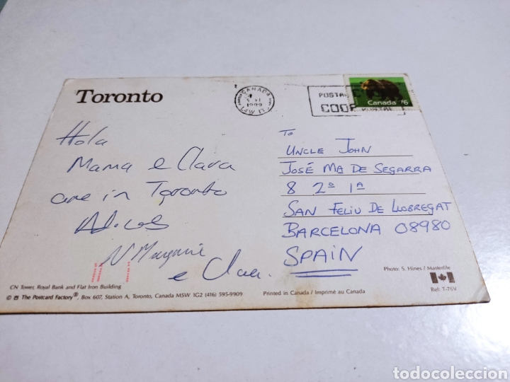 Postales: Postal Toronto Pirul&iacute; - Foto 2