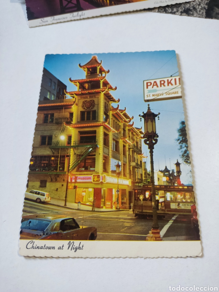 Postcards: Postal San Francisco,chinatown at night