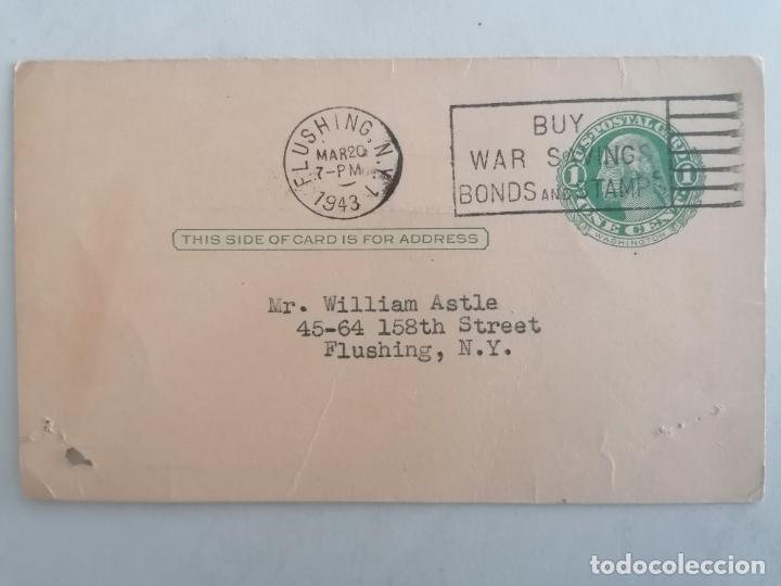 Postales: POSTAL TARJETA-CORRESPONDENCIA, FLUSHING, CIRCULADA 1943