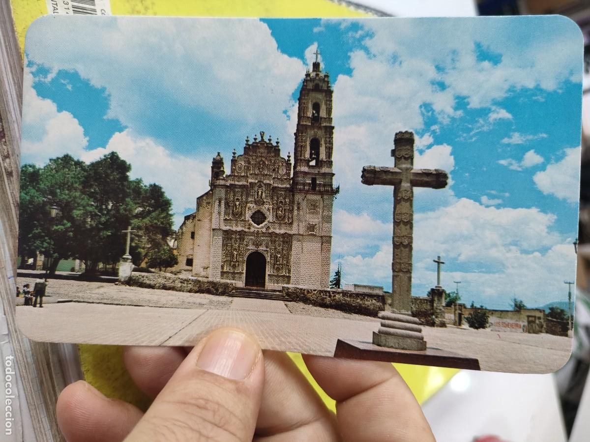 Postales: Postal MEXICO Plazuela y Fachada de la Iglesia de TEPOTZOTLAN SC