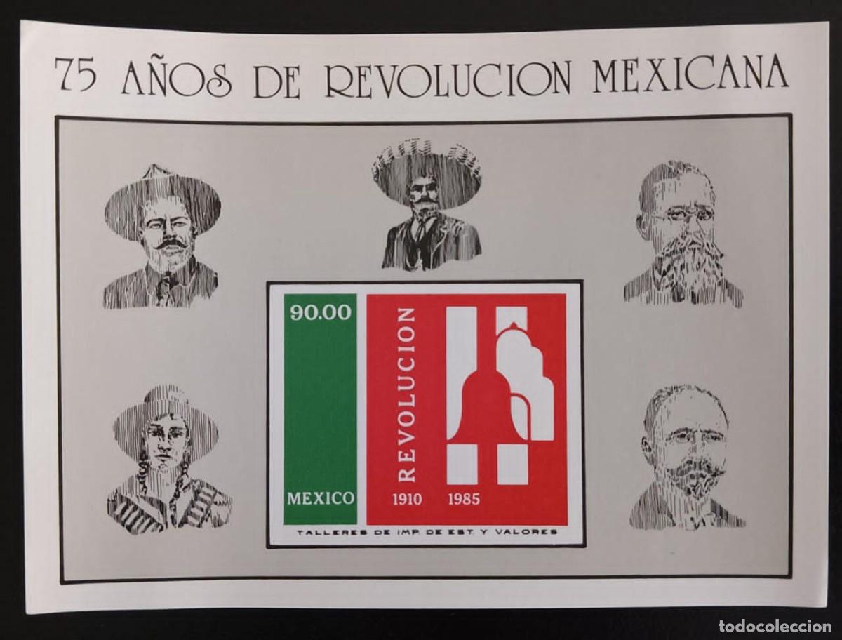 Postkarten: SD)1985. MEXICO. MEXICAN REVOLUTION. LEADERS AND PRESENTS. IMPERFORATED. SOUVENIR SHEET. MNH