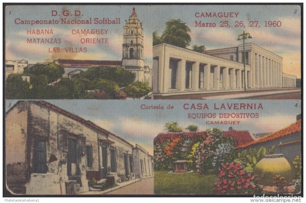 Postales: POS-8 CUBA. 1921. TARJETA POSTAL. POSTCARD. CAMAGUEY. CAMPEONATO NACIONAL DE SOFTBALL. CASA LAVERNIA