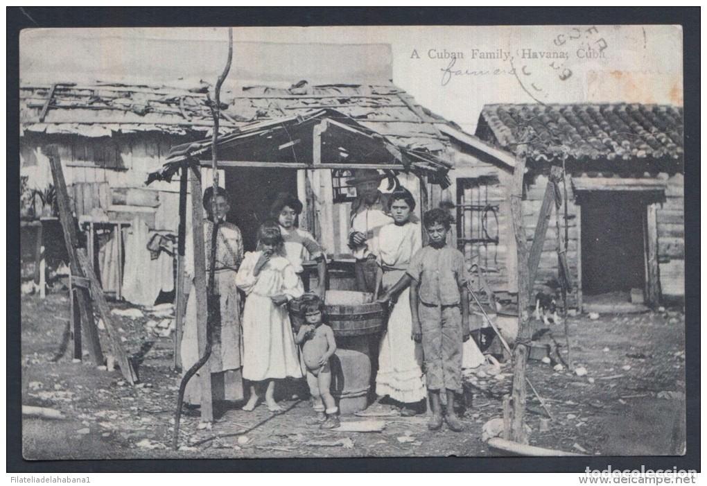 Postales: POS-54 CUBA.1909. TARJETA POSTAL. POSTCARD. FAMILIA POBRE CUBANA. CUBAN FAMILY PEOPLE.