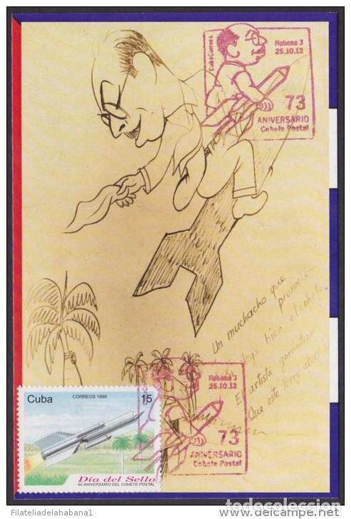 Postales: TMA-36 CUBA 2012. TARJETA MAXIMA 73 ANIV COHETE POSTAL CUBANO. POSTAL ROCKET.