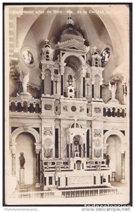Postales: POS-153 CUBA SANTIAGO DE CUBA POSTCARD. CHURCH OF CARIDAD DEL COBRE. ALTAR MAYOR. CIRCA 1950.