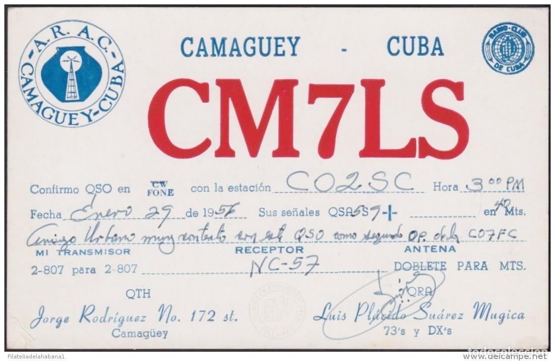Postales: POS-173 CUBA POSTCARD 1956. RADIO SPECIAL CARD. ARAC CAMAGUEY.