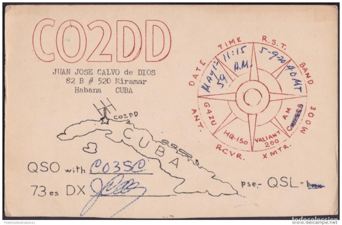 Postales: POS-179 CUBA POSTCARD 1959. RADIO SPECIAL CARD. JUAN JOSE CALVO.
