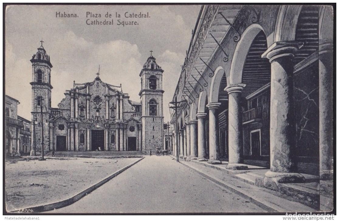 Postales: POS-187 CUBA POSTCARD CIRCA 1920. HABANA CATHEDRAL SQUARE. PLAZA DE LA CATEDRAL. UNUSED.
