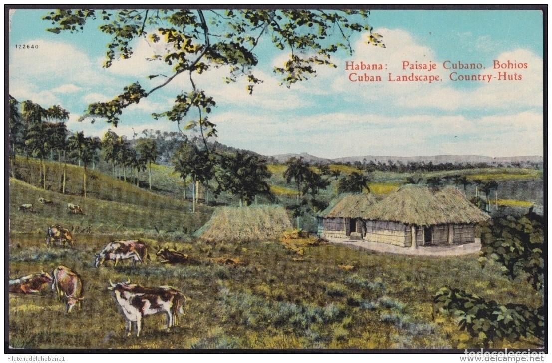 Postales: POS-188 CUBA POSTCARD CIRCA 1930. PAISAJE CAMPESTRE. LANSCAPE COUNTRY HUTS. UNUSED.