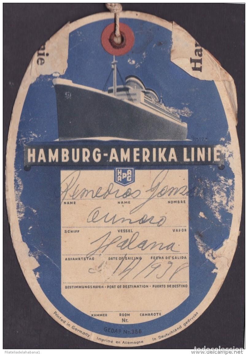 Postales: POS-182 CUBA SPECIAL CARD 1938. MARITIME HAMBURG- AMERIKA LINE. SERVICIO CUARENTENA CUSTOM.