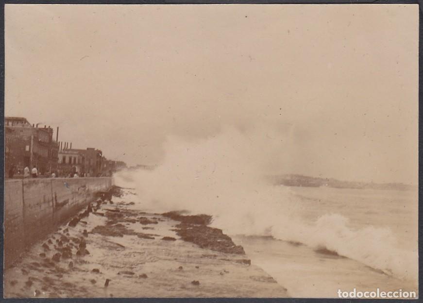 Postales: POS-216 CUBA CIRCA 1910 PHOTO VISTA DE LAS OLAS EN EL MALECON 7,5 x11cm.