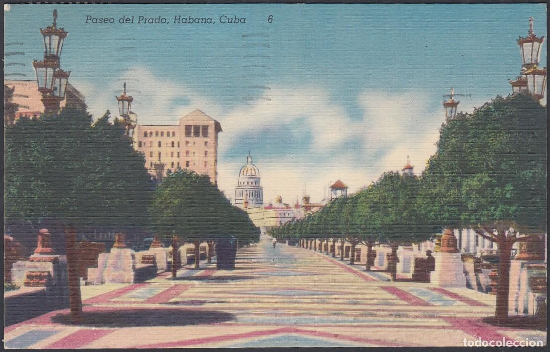 Cartes Postales: POS-241 CUBA POSTCARD 1951. PASEO DEL PRADO, HABANA. PROMENADE PRADO.