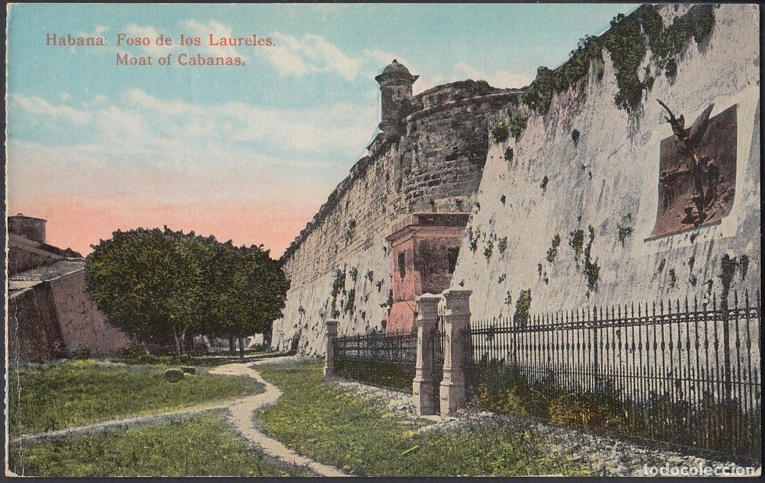 Cartes Postales: POS-264 CUBA POSTCARD. CIRCA 1920. HAVANA HABANA. FOSO DE LOS LAURELES MOST OF CABA&Ntilde;AS CASTLE. UNUSE