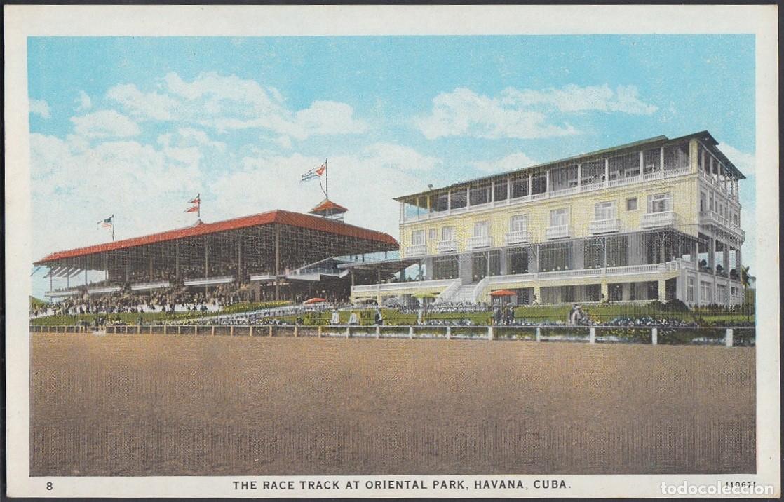 Cartes Postales: POS-288 CUBA POSTCARD. CIRCA 1930. HABANA HAVANA. RACE TRACK ORIENTAL PARK. PISTA DE CARRERAS.