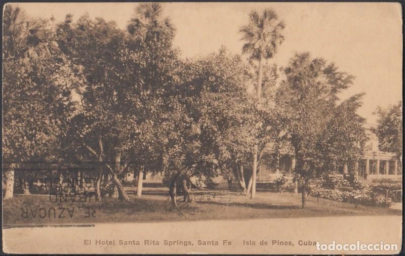 Cartes Postales: POS-359 CUBA PHOTOGRAPHIC POSTCARD PINES IS. CIRCA 1930. HOTEL SANTA RITA SPRINGS. SANTA FE. UNUSED.