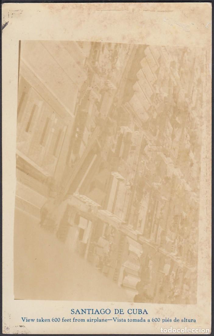Cartes Postales: POS-334 CUBA PHOTOGRAFIC POSTCARD SANTIAGO DE CUBA. CIRCA 1920. VISTA DESDE AVION. AIRPLANE. UNUSED.