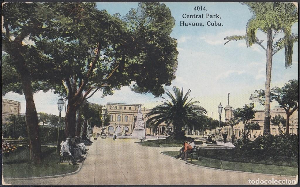 Cartes Postales: POS-406 CUBA POSTCARD. CIRCA 1920. HABANA CENTRAL PARK GARDEN.