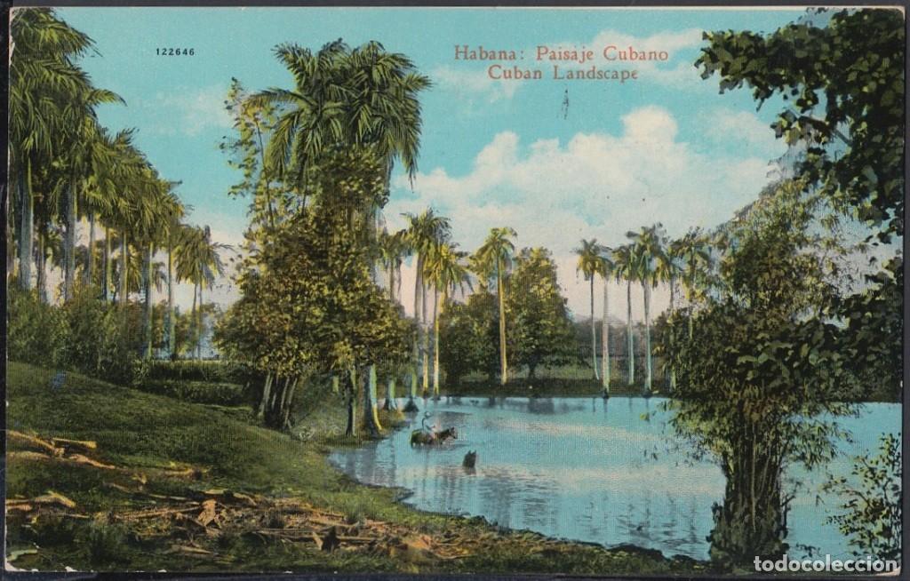 Cartes Postales: POS-399 CUBA POSTCARD. CIRCA 1934. HABANA PAISAJE CUBANO. CUBAN LANSCAPE TO GERMANY.