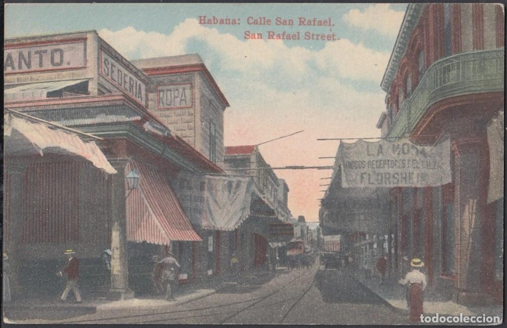 Cartes Postales: POS-490 CUBA POSTCARD. CIRCA 1920. HABANA SAN RAFAEL STREET.