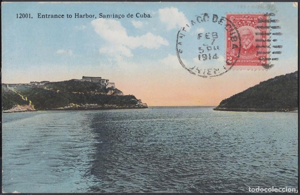Cartes Postales: POS-511 CUBA POSTCARD. 1914. SANTIAGO DE CUBA. ENTRADA DE LA BAHIA.