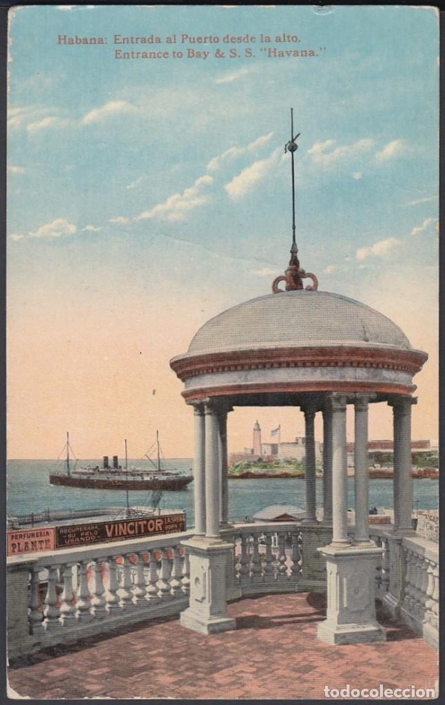 Cartes Postales: POS-565 CUBA POSTCARD. CIRCA 1920. ENTRADA BARCO HABANA EN EL PUERTO.