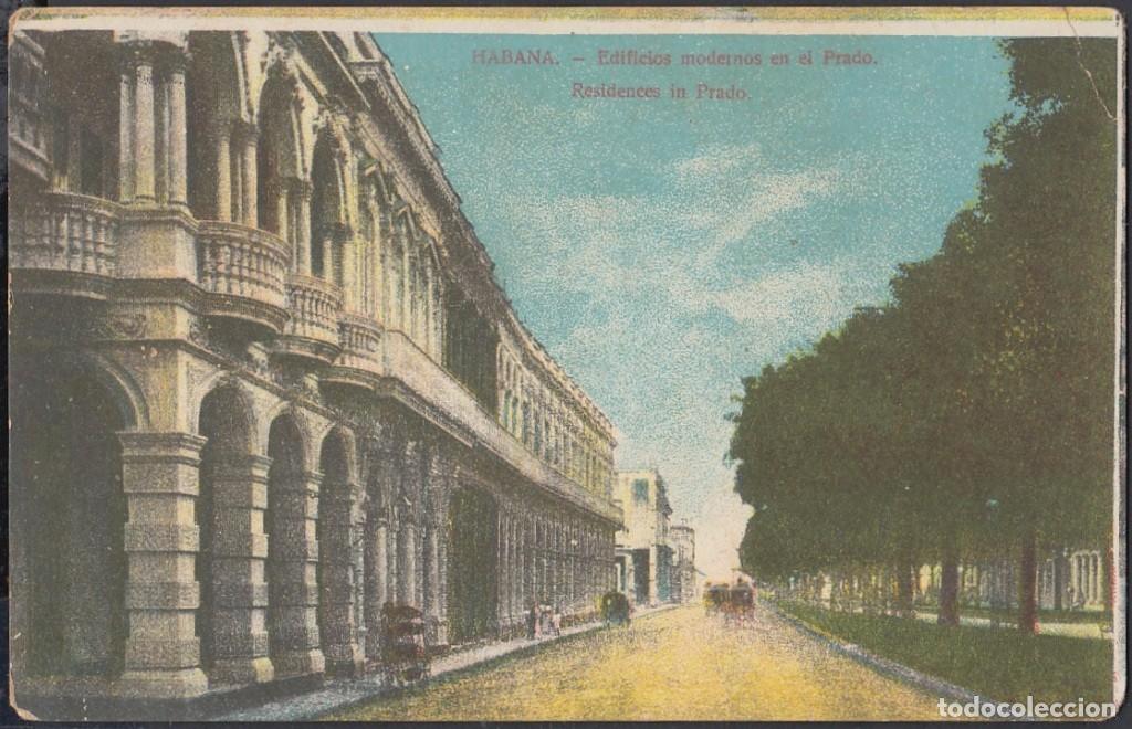 Cartes Postales: POS-555 CUBA POSTCARD. CIRCA 1910. LAFAYETTE GALERIES ADVERTISING. PRADO STREET HABANA