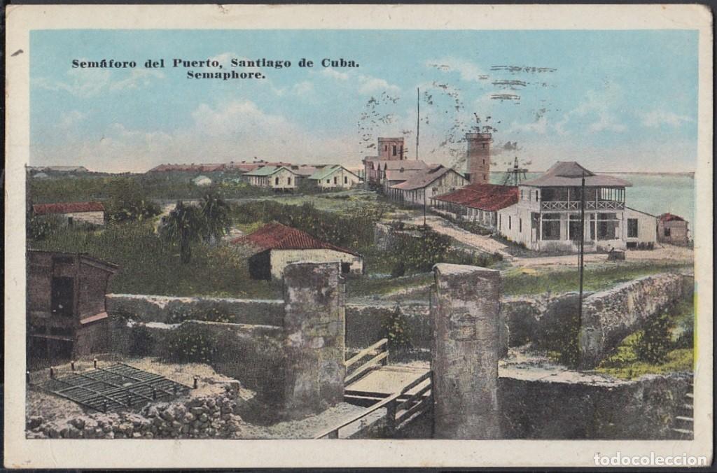 Cartes Postales: POS-563 CUBA POSTCARD. 1921. SANTIAGO DE CUBA SEMAROFO DEL PUERTO TO SWEDEM.
