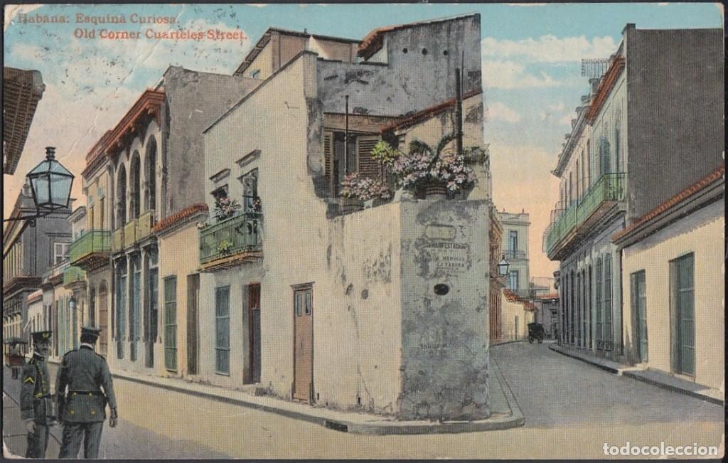 Cartes Postales: POS-571 CUBA POSTCARD. 1910. HABANA. CUARTELES STREET. POLICEMAN.